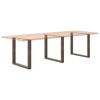 vidaXL Pieds de table &agrave; manger en U 3 pi&egrave;ces Acier naturel 80 x (72-73) cm Acier