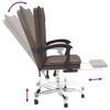 vidaXL Fauteuil inclinable de bureau Marron Similicuir