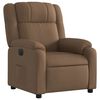 vidaXL Fauteuil inclinable &eacute;lectrique Marron Tissu