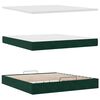 vidaXL Cadre de lit ottoman avec matelas vert fonc&eacute; 160x200 cm velours