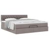 VidaXL Cadre de lit ottoman avec matelas taupe 180x200 cm tissu
