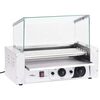 vidaXL Grill à hot-dogs à 5 rouleaux avec couvercle en verre 1000 W