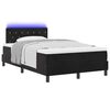 vidaXL Lit &agrave; ressort LED avec matelas Noir 120 x 200 cm Velours