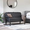 vidaXL Banc Chesterfield Noir 119.5 x 64.5 x 75 cm Cuir synth&eacute;tique