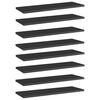 vidaXL Panneaux biblioth&egrave;que 8 pcs Noir brillant 60x20x1,5cm Agglom&eacute;r&eacute;