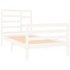 vidaXL Cadre de lit sans matelas blanc bois massif 75x190 cm