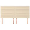 vidaXL T&ecirc;te de lit Cr&egrave;me 160x5x118/128 cm Tissu