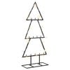 vidaXL Arbre de No&euml;l en m&eacute;tal KUOPIO 60 cm Blanc chaud Acier Noir