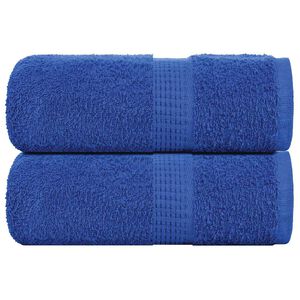 vidaXL Serviettes de toilette FROGN 2 pi&egrave;ces Bleu 30x30 cm 360 g/m&sup2;