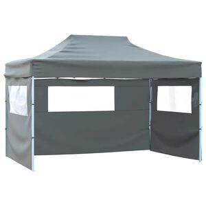 vidaXL Tente pliable avec 3 parois 431x291x315 cm Anthracite