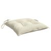 vidaXL Coussins de chaise lot de 2 blanc cr&egrave;me 40x40x7 cm tissu oxford
