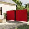 vidaXL Auvent lat&eacute;ral r&eacute;tractable rouge 180x600 cm