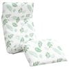 vidaXL Transat pliant en tissu Oxford motif feuilles 175 x 54 x 8,5 cm