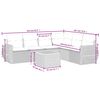 vidaXL Salon de jardin avec coussins 7 pcs gris résine tressée