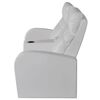 vidaXL Fauteuil inclinable &agrave; 2 places cuir synth&eacute;tique blanc