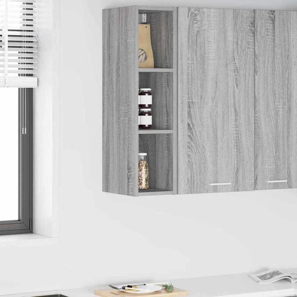 vidaXL Armoire suspendue avec stockage Gris Sonoma 20 x 29,5 x 80 cm