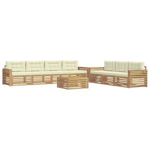 vidaXL Ensemble de canap&eacute;s d'ext&eacute;rieur 8 pc Blanc et cr&egrave;me