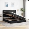 vidaXL Lit avec rangement et matelas Noir 160 x 200 cm Polyester