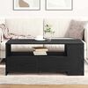 vidaXL Table basse Ch&ecirc;ne noir 102 x 55 x 43,5 cm Bois d'ing&eacute;nierie