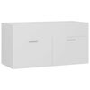 vidaXL Ensemble de meubles de salle de bain 2pcs blanc bois ingénierie