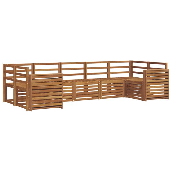 vidaXL Ensembles de canap&eacute;s 7 pcs Naturel Bois d'Acacia Massif