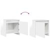 vidaXL Tables de chevet 2 pcs blanc brillant 45x34x44,5 cm