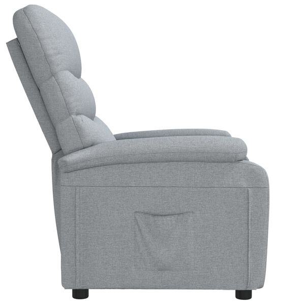 vidaXL Fauteuil inclinable Gris clair Tissu