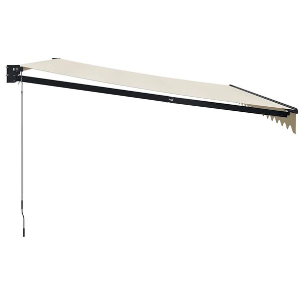 vidaXL Auvent r&eacute;tractable cr&egrave;me 4x3 m tissu et aluminium
