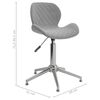 vidaXL Chaises pivotantes &agrave; manger lot de 2 gris clair velours
