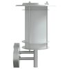 vidaXL Appliques murales d'extérieur 2pcs argenté acier inoxydable