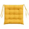 vidaXL Coussins de siège 4 pcs Jaune clair 40 x 40 x 6 cm