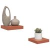vidaXL &Eacute;tag&egrave;re Murale 2 pcs Rouge 23 x 23,5 x 4 cm Bois d'ing&eacute;nierie