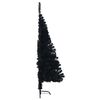 vidaXL Sapin de No&euml;l artificiel pr&eacute;-&eacute;clair&eacute; Noir 120 cm PVC