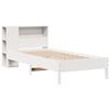 vidaXL Lit bibliothèque sans matelas blanc 90x200cm bois de pin massif