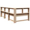 vidaXL T&ecirc;te de lit de biblioth&egrave;que en forme de L bois massif de pin