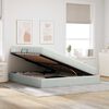 vidaXL Lit avec rangement et matelas Gris clair 180 x 200 cm Velours