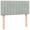 vidaXL Sommier &agrave; lattes de lit et matelas gris clair 80x210 cm velours