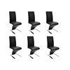 vidaXL Chaises &agrave; manger lot de 6 noir similicuir