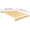 vidaXL Tissu d'auvent Jaune tournesol/blanc 6 x 3 m (cadre non inclus)