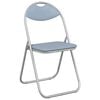 vidaXL Chaise pliante 8 pc Simili cuir Gris 48 x 43,5 x 81 cm