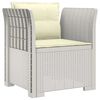 vidaXL Fauteuil 1 place avec coussins look rotin PP Blanc