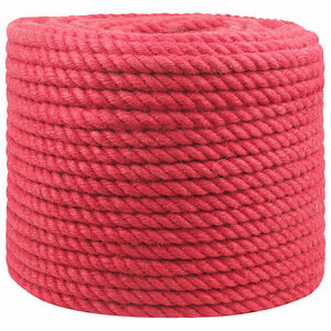 vidaXL Corde en Jute 14 mm Rouge Jute 100% Tossa