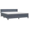 vidaXL Sommier &agrave; lattes de lit et matelas gris fonc&eacute; 200x210cm velours