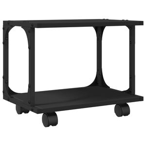 vidaXL Support d'imprimante 2 niveaux noir 41x28x33,5 cm