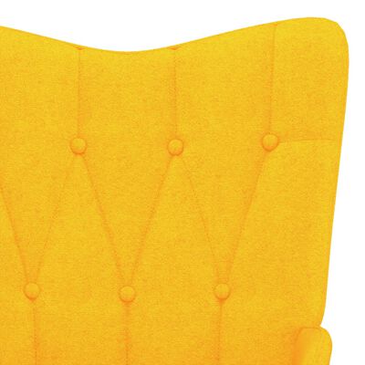 vidaXL Chaise de relaxation avec tabouret Jaune moutarde Tissu