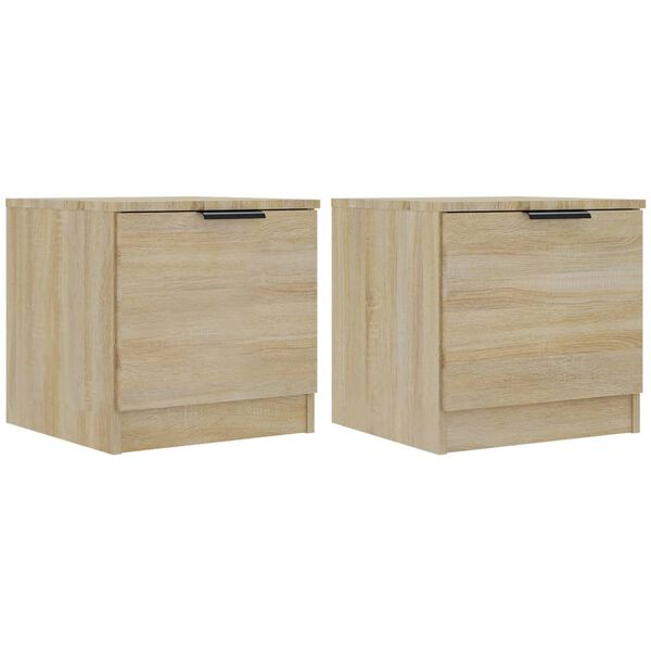 vidaXL Tables de chevet 2 pcs Chêne sonoma 40x39x40 cm