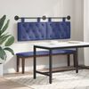 vidaXL T&ecirc;te de lit suspendue Bleu police 130 x 55 x 7 cm Velours