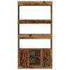 vidaXL Buffet haut vieux bois 92x33x180 cm bois d'ingénierie