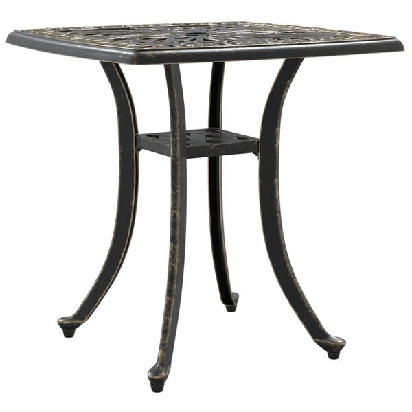 vidaXL Table de jardin bronze 53x53x53 cm aluminium coul&eacute;