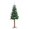 vidaXL Sapin de No&euml;l mince Vert 150 cm PVC et bois de pin massif